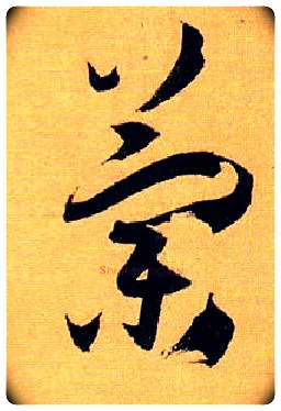 蘭毛笔草书写法,摘自唐孙过庭书谱