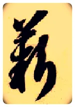 薪毛笔草书写法,摘自隋智永真草千字文