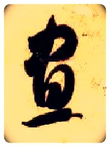 昼毛笔草书写法,摘自隋智永真草千字文