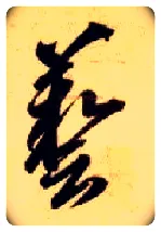 艺毛笔草书写法,摘自隋智永真草千字文