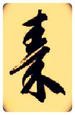 秦毛笔草书写法,摘自隋智永真草千字文
