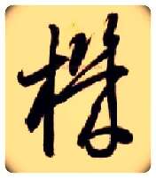 机毛笔草书写法,摘自隋智永真草千字文