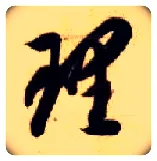 理毛笔草书写法,摘自隋智永真草千字文
