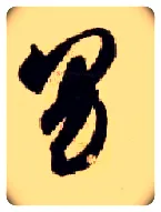 男毛笔草书写法,摘自隋智永真草千字文