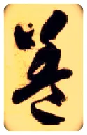 盖毛笔草书写法,摘自隋智永真草千字文