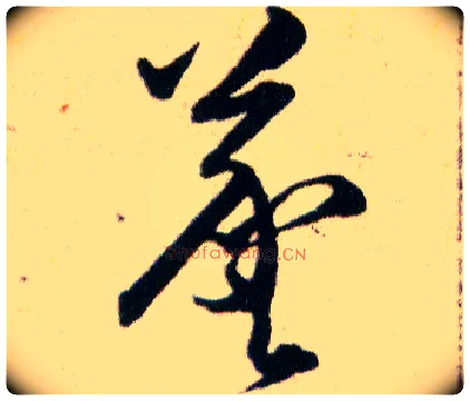 羲毛笔草书写法,摘自明韩道亨草诀百韵歌