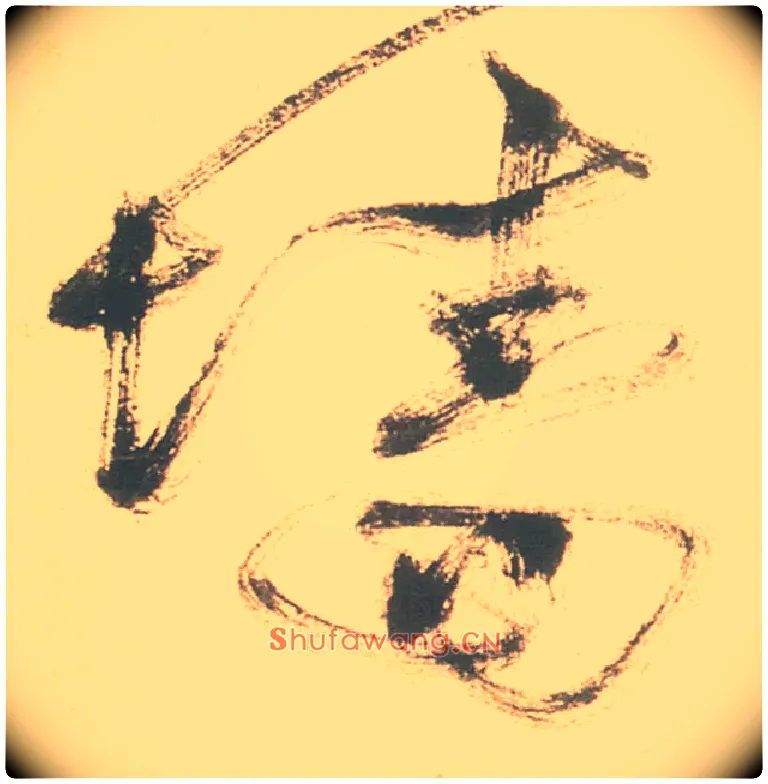墙毛笔草书写法,摘自明徐渭草书白燕诗卷