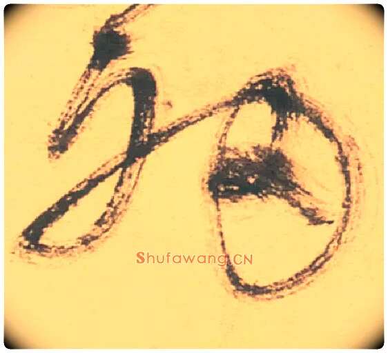 袖毛笔草书写法,摘自明徐渭草书白燕诗卷