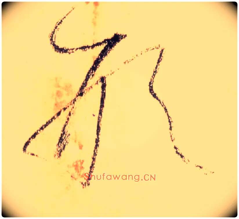 形毛笔草书写法,摘自唐怀素自叙帖
