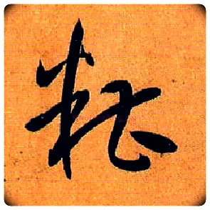 糟毛笔草书写法,摘自唐孙过庭书谱