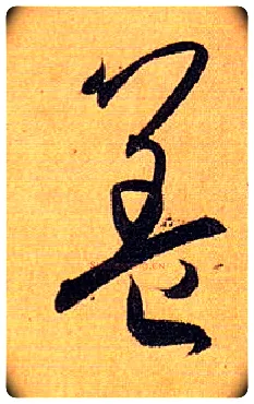 盖毛笔草书写法,摘自唐孙过庭书谱